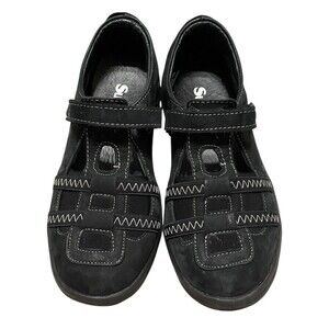 Sure Fit Women’s 6.5 Wide Acapulco Adjustable Straps Orthopedic Black